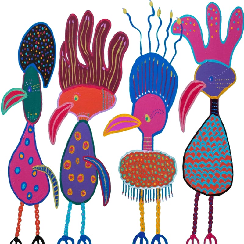 Funny Hats (white) by Helen Joynson