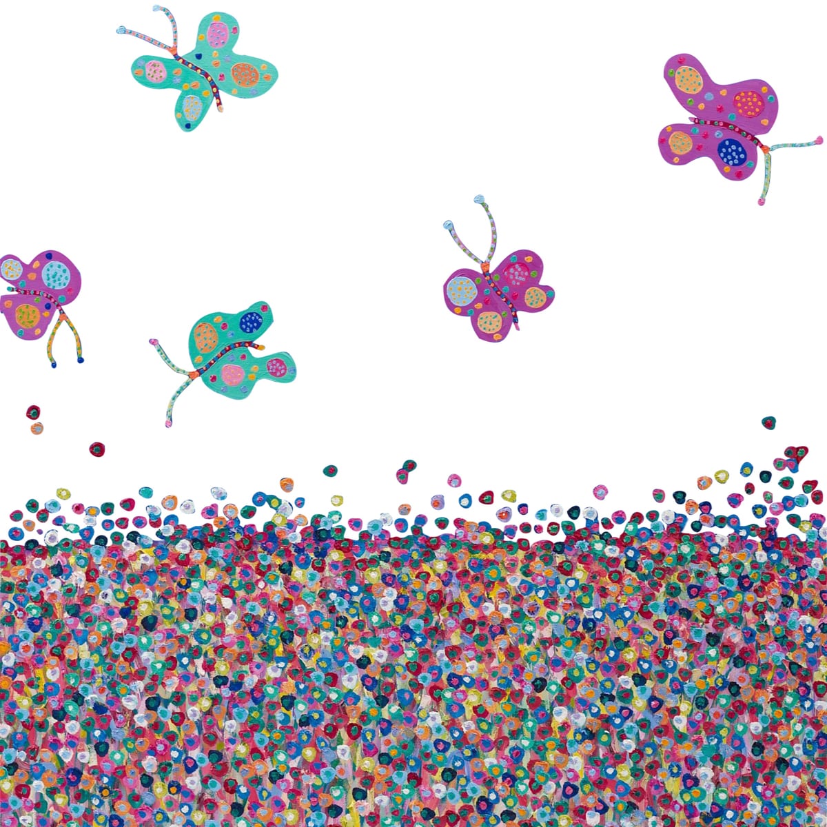 Butterflies Are Free (white) by Helen Joynson