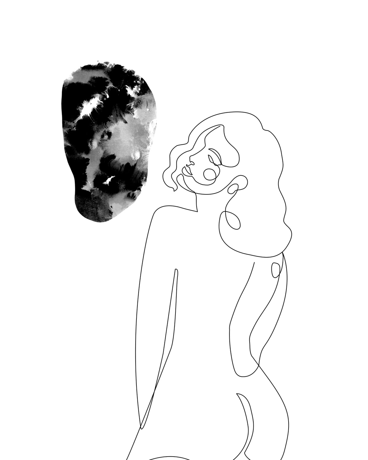 Woman in one line by Doriscici