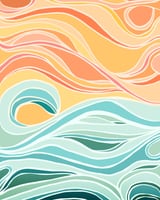Sky And Sea Abstract by Modern Tropical thumbnail