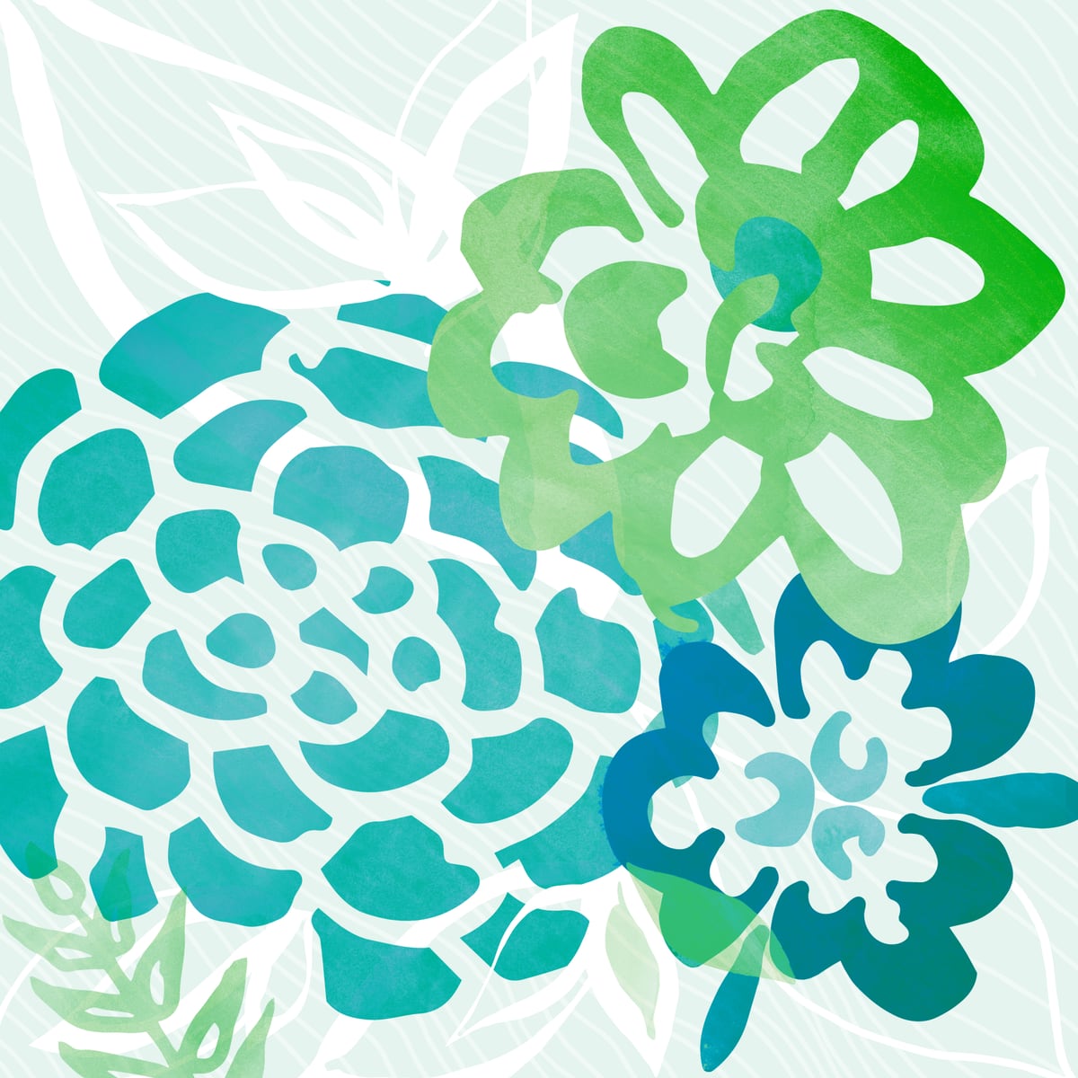 Abstract Coastal Floral by Modern Tropical