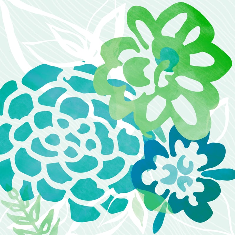 Abstract Coastal Floral by Modern Tropical