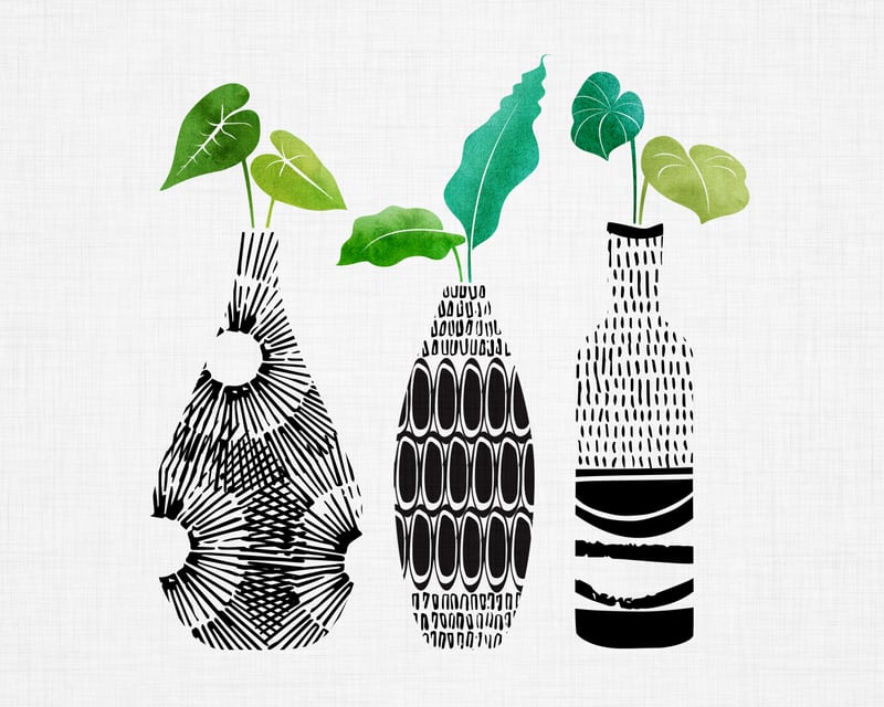 Tribal Vase Trio by Modern Tropical