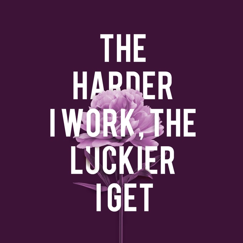 Work Hard Be Lucky by Tamsin Raslan