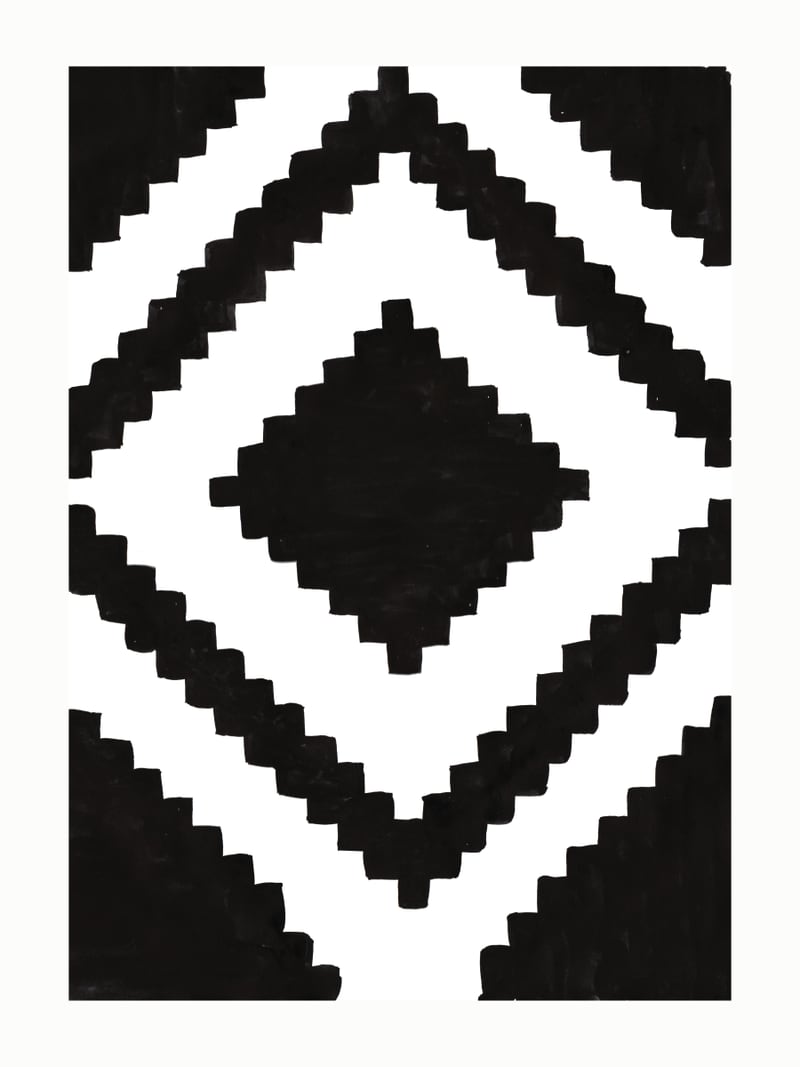 Patterns Aztec Black by Mantika Studio