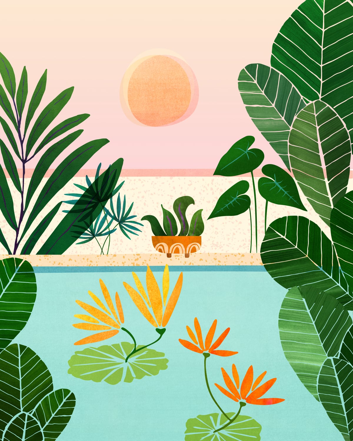 Shangri La Sunrise by Modern Tropical