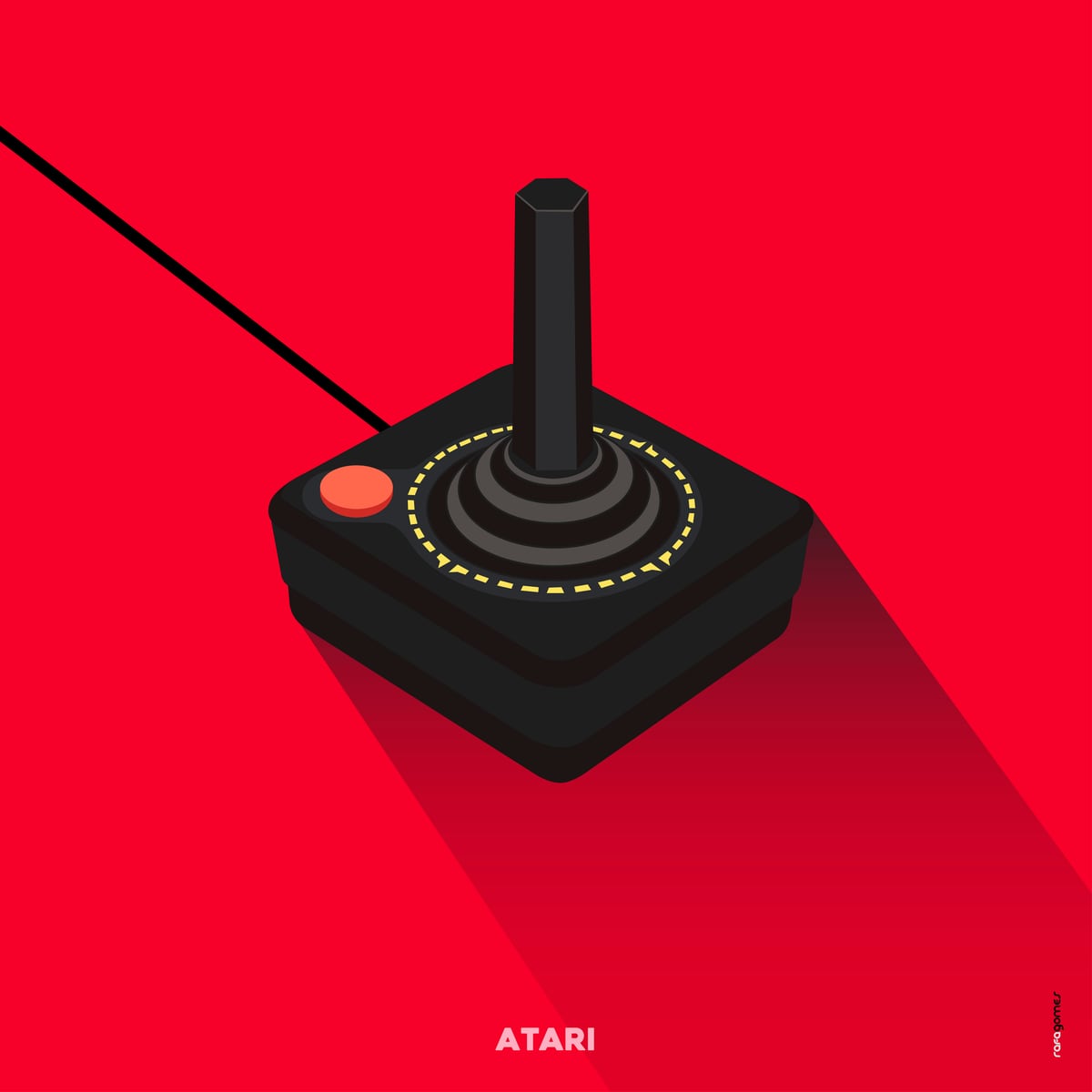 Joystick Videogames Atari by Rafa Gomes