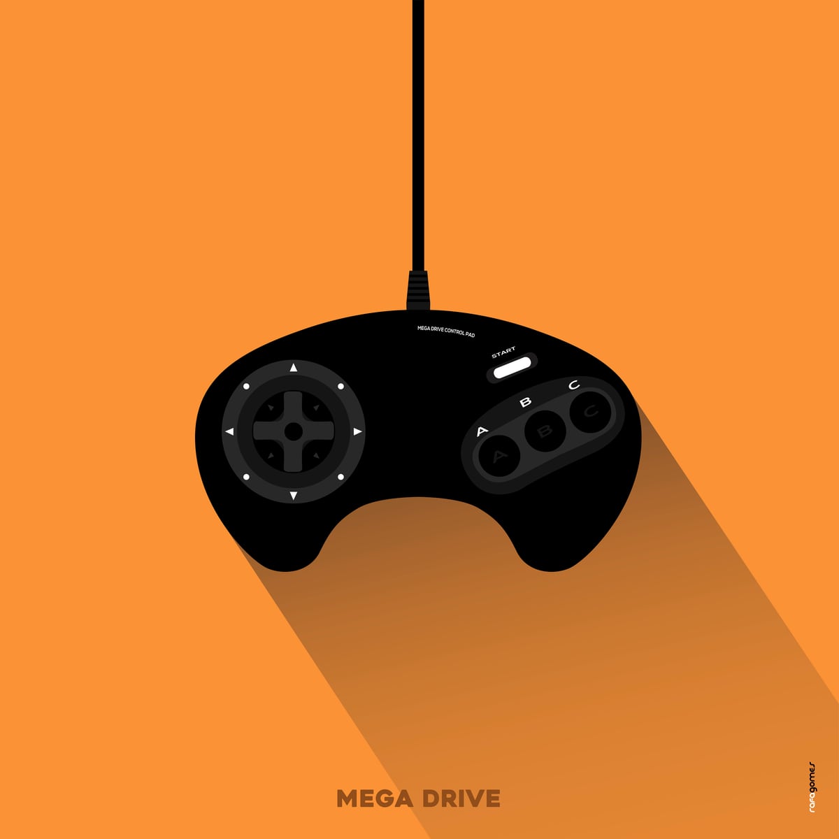 Joystick Videogames Mega Drive by Rafa Gomes