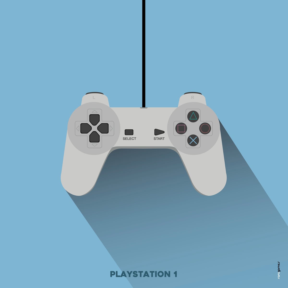 Joystick Videogames Playstation 1 by Rafa Gomes