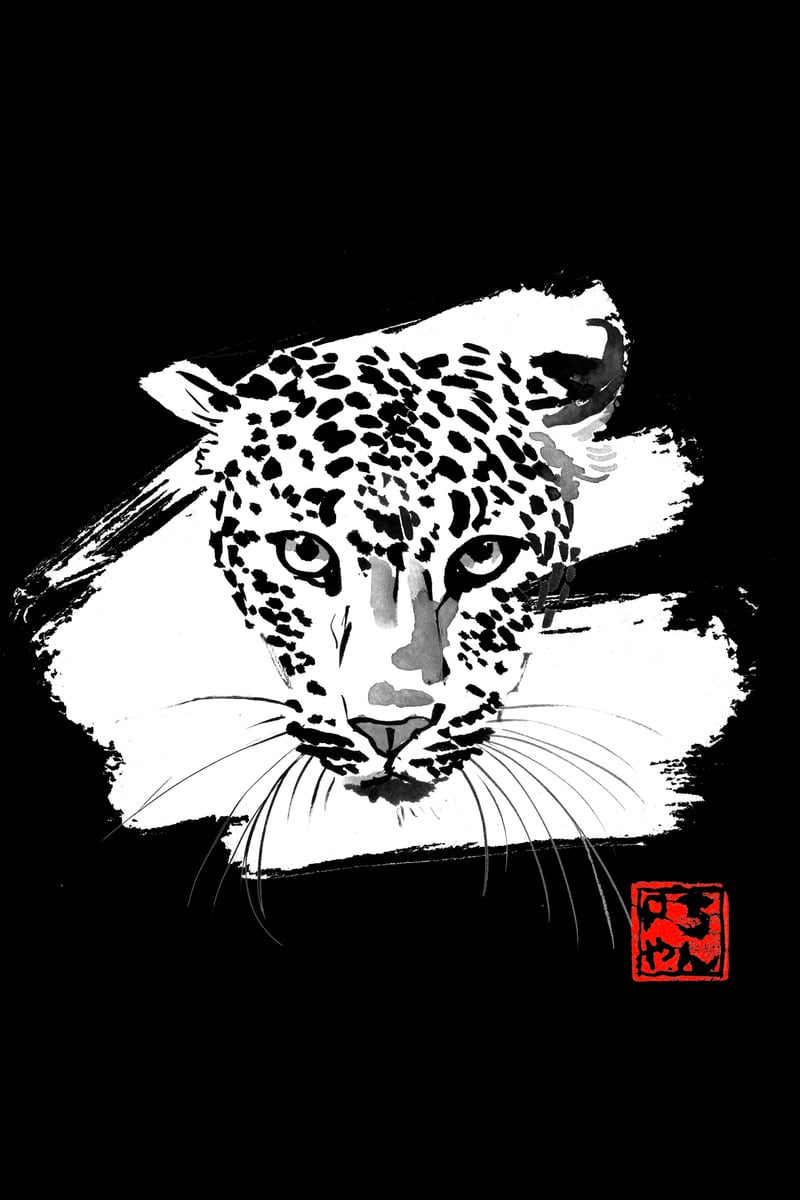 Leopard in white by pechane