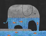 Thirsty Elephant by Terry Fan thumbnail