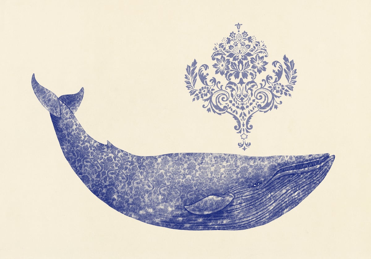 Damask Whale by Terry Fan