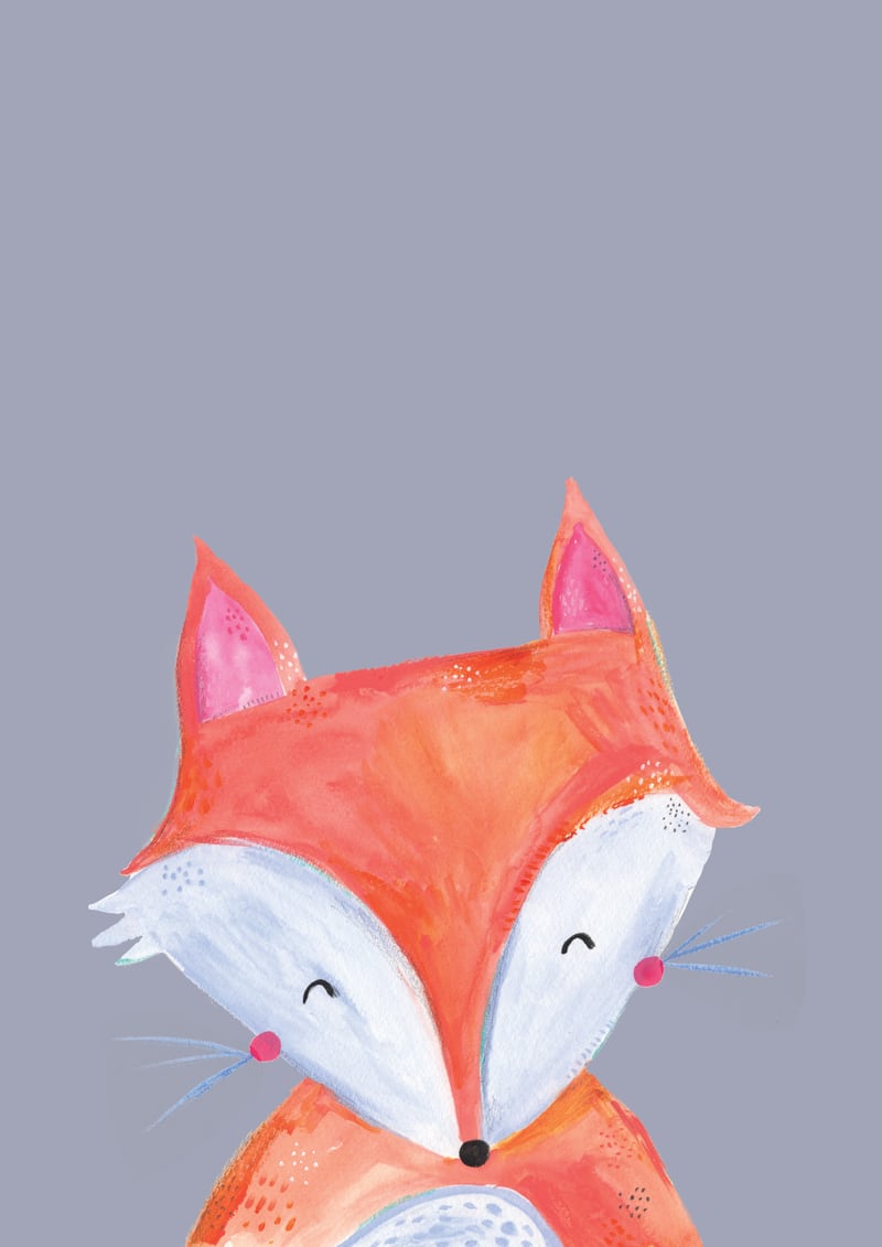 Woodland Fox On Grey by lauradidthis