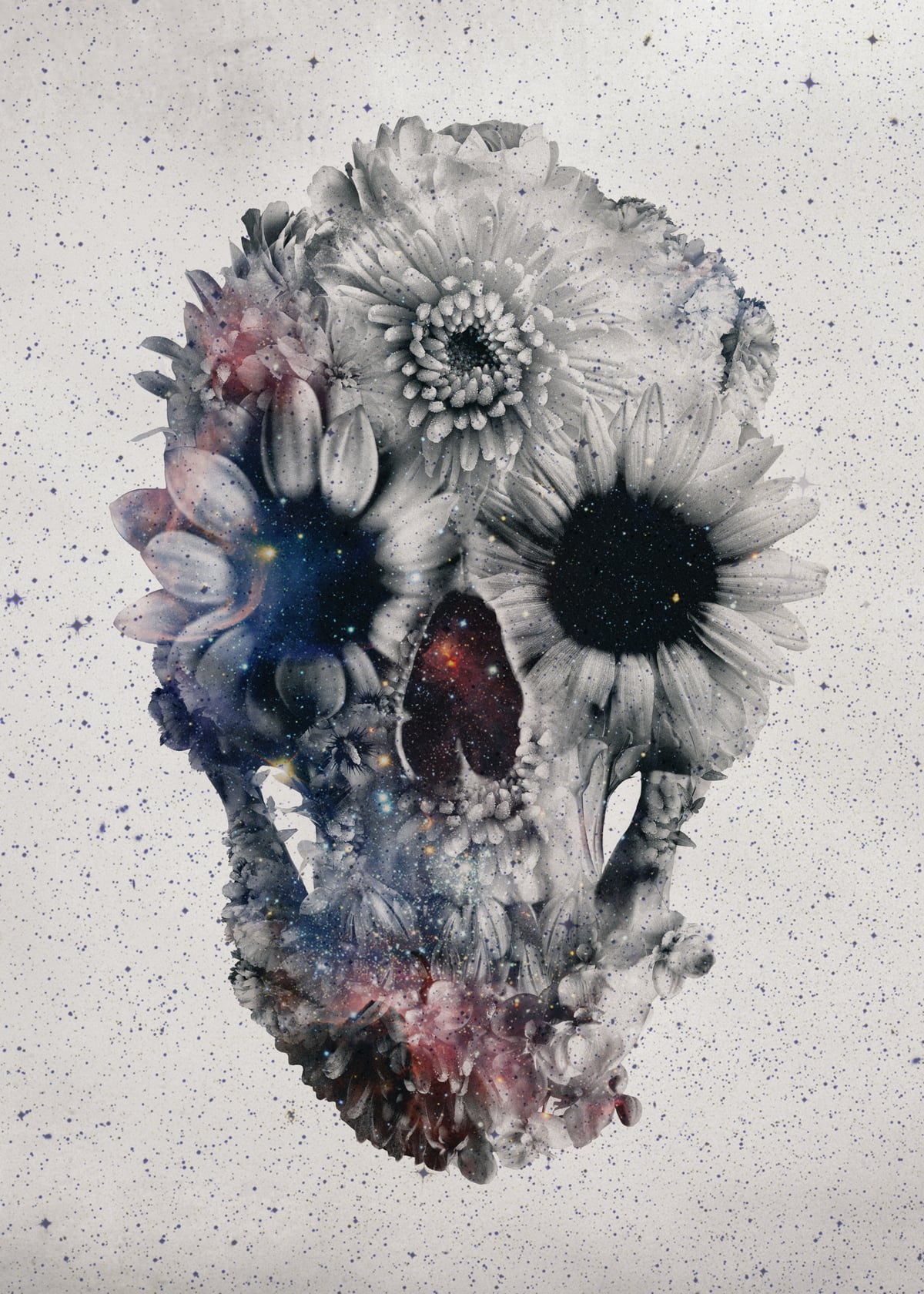 Floral Skull 2 by Ali Gulec