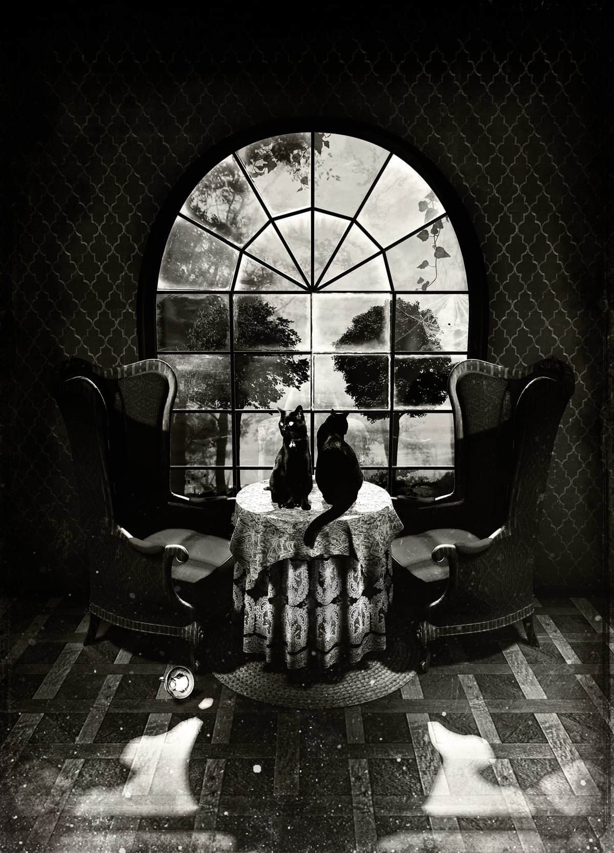 Room Skull Bw by Ali Gulec