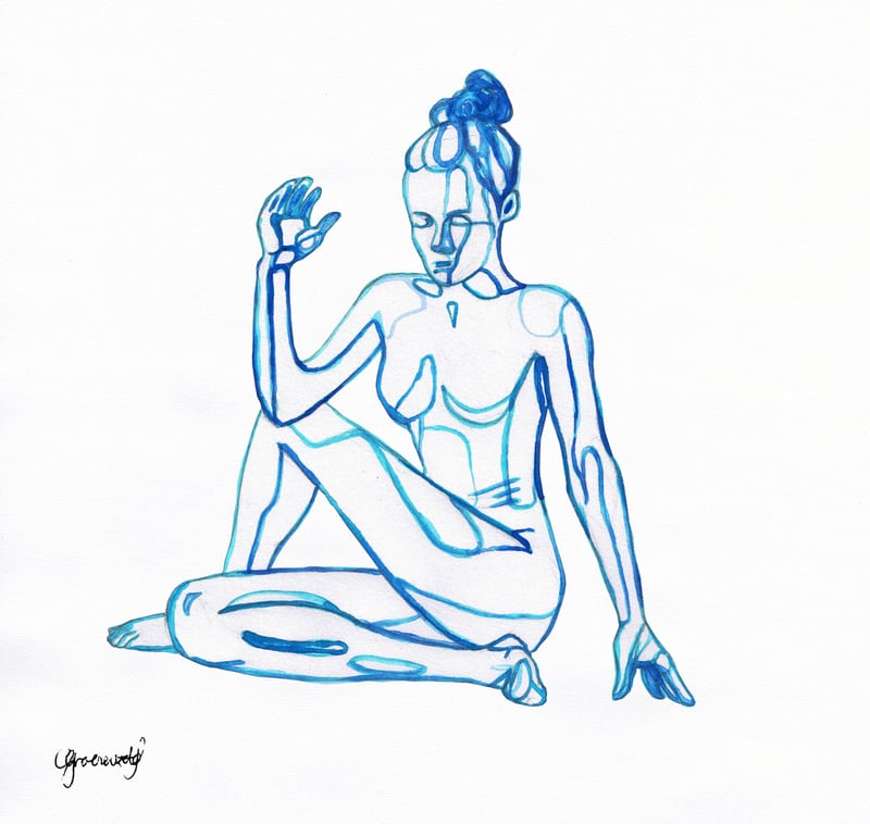 Ardha Matsyendrasana by Celeste Groenewald