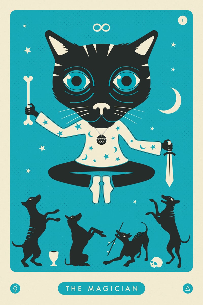TAROT CARD CAT: THE MAGICIAN by Jazzberry Blue