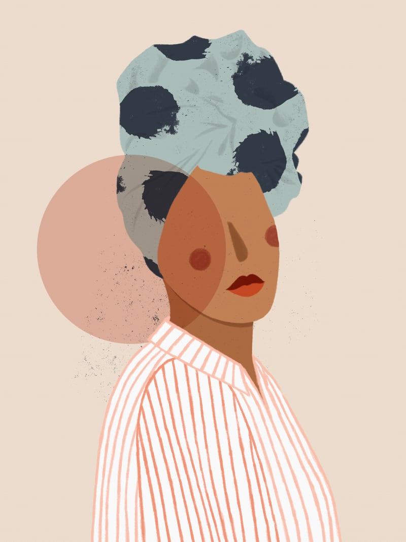 Lady with stripes by DESIREE FELDMANN