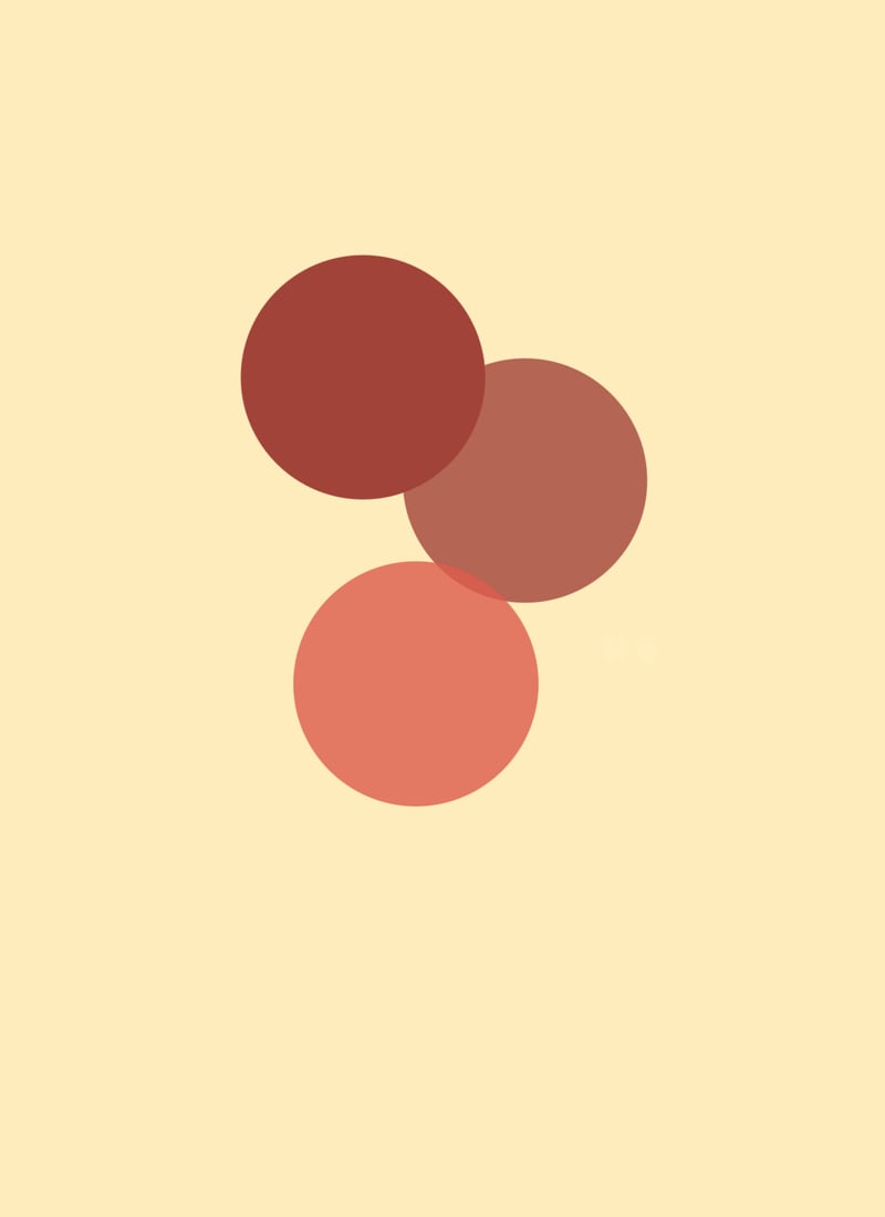 Red circles abstract by Proper Job Studio