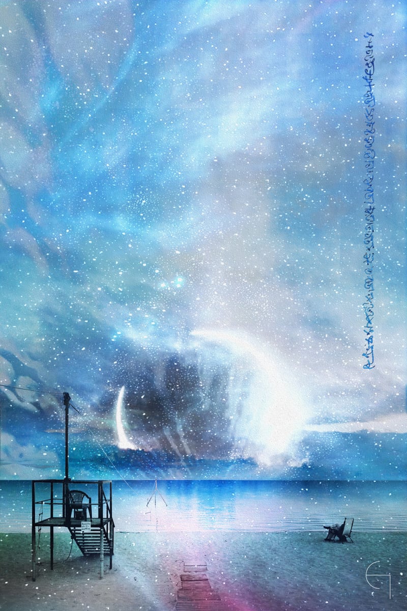 Blue eclipse  by Ckhaïros