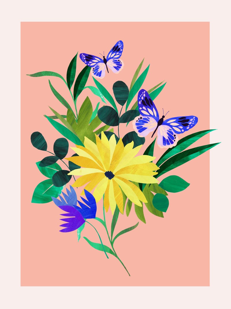 Purple butterflies by Leanne Collier