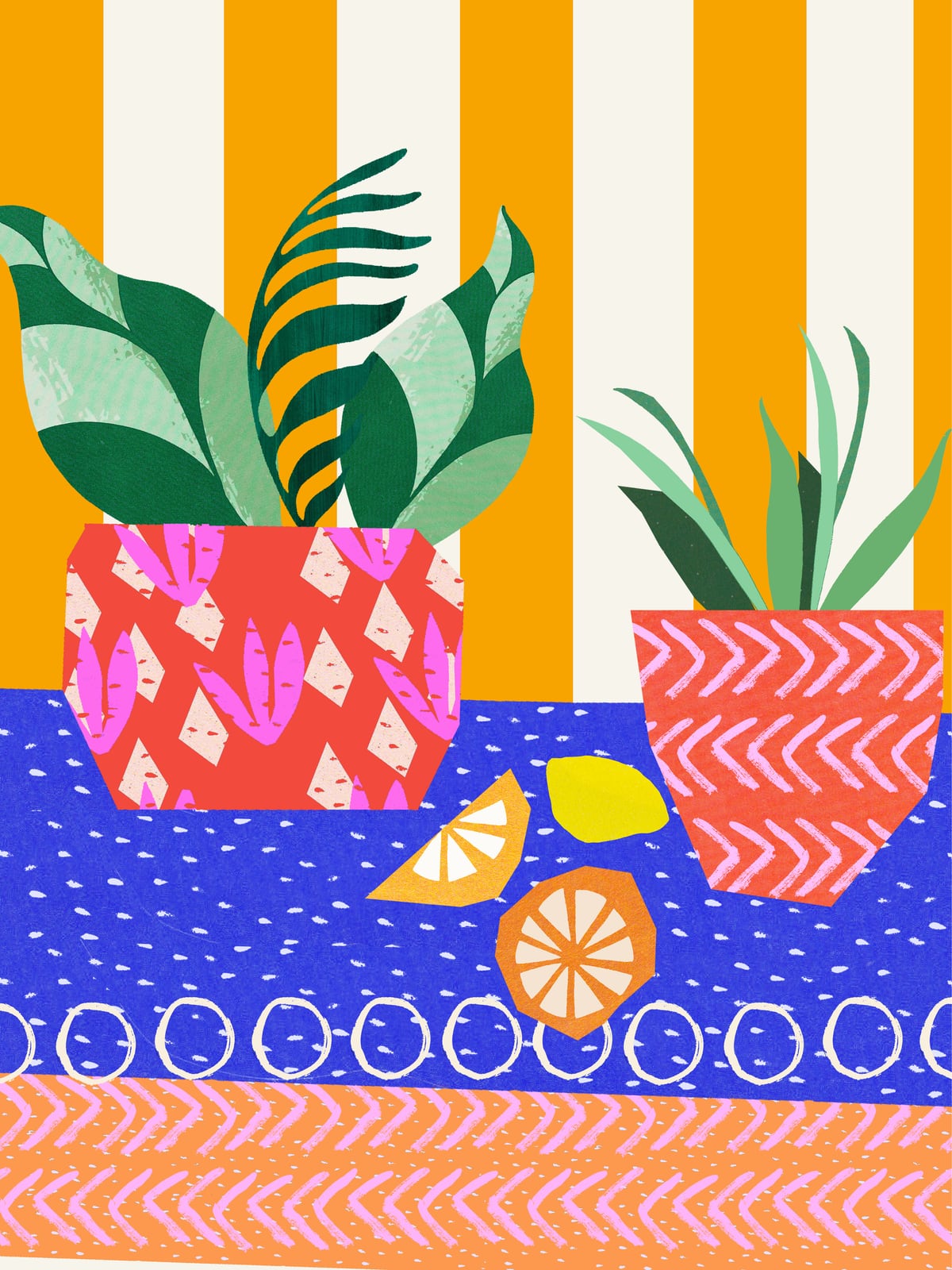 Stripes and circles by Leanne Collier