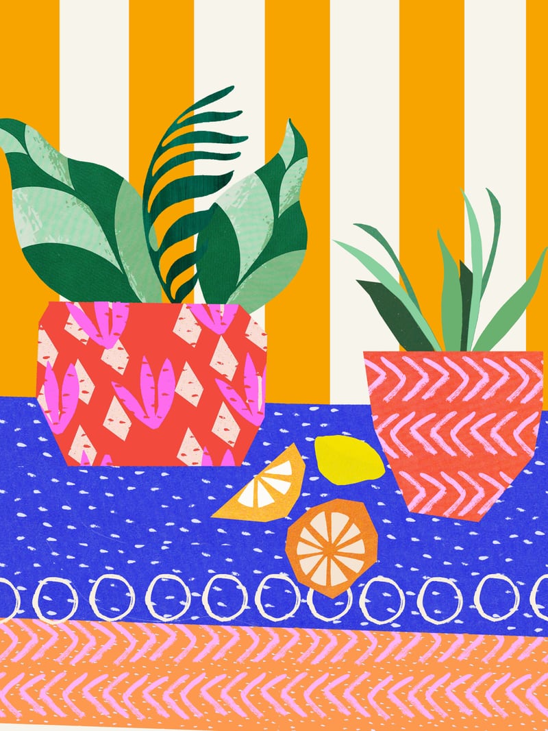 Stripes and circles by Leanne Collier