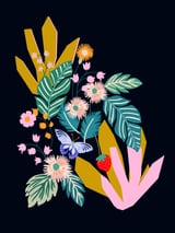 Flowers and leaves by Leanne Collier thumbnail