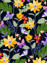 Flowers and butterflies by Leanne Collier thumbnail