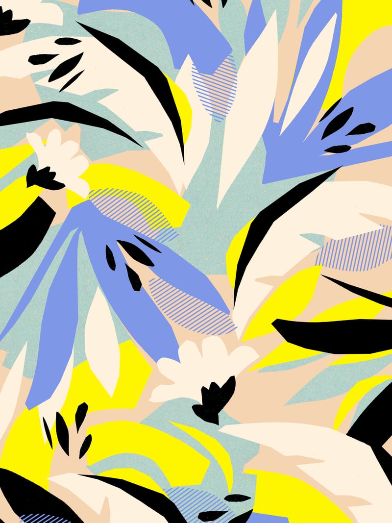 Abstract floral by Leanne Collier