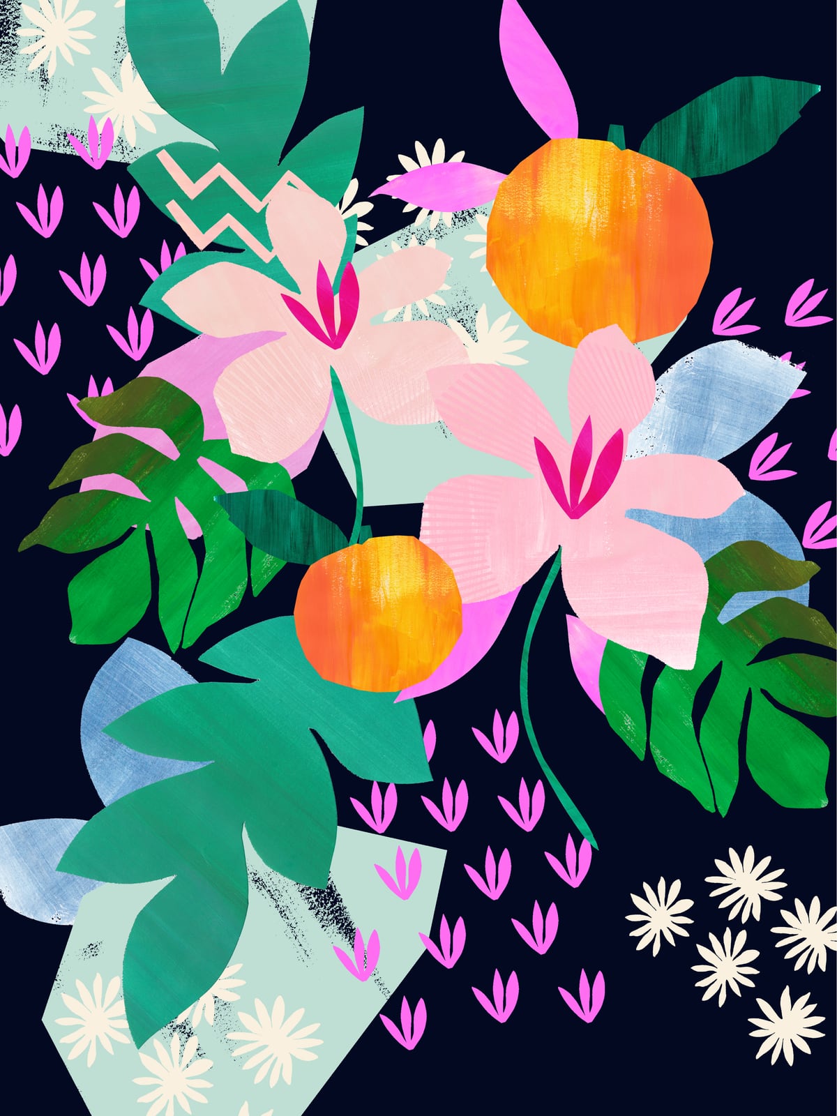 Orange tropical by Leanne Collier