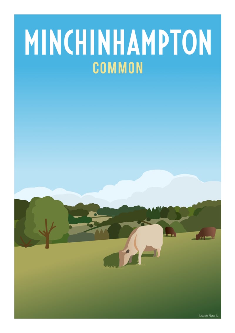 Minchinhampton Common by Cotswold Poster Co	