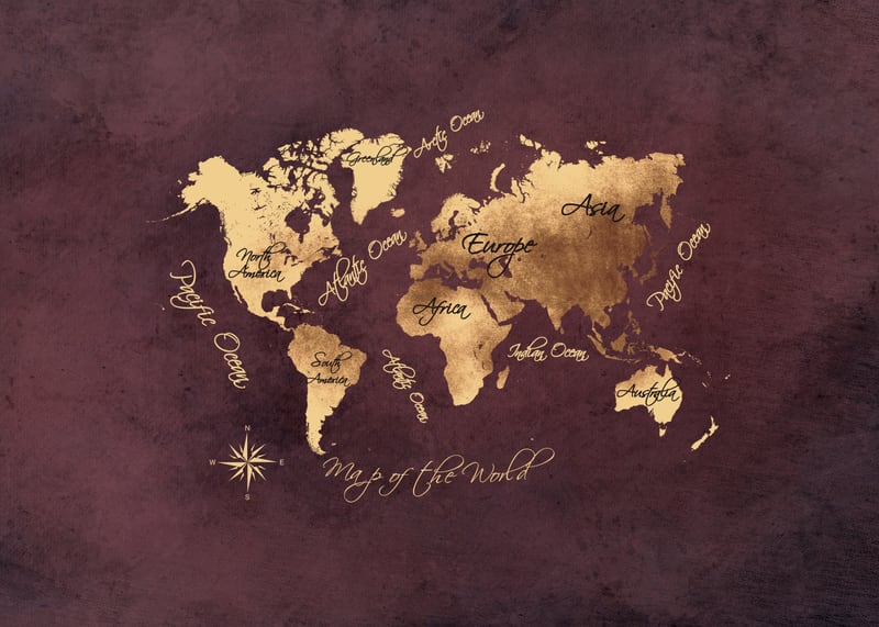 Word Map Gold Dark by JBJart