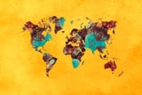 world map yellow art by JBJart thumbnail