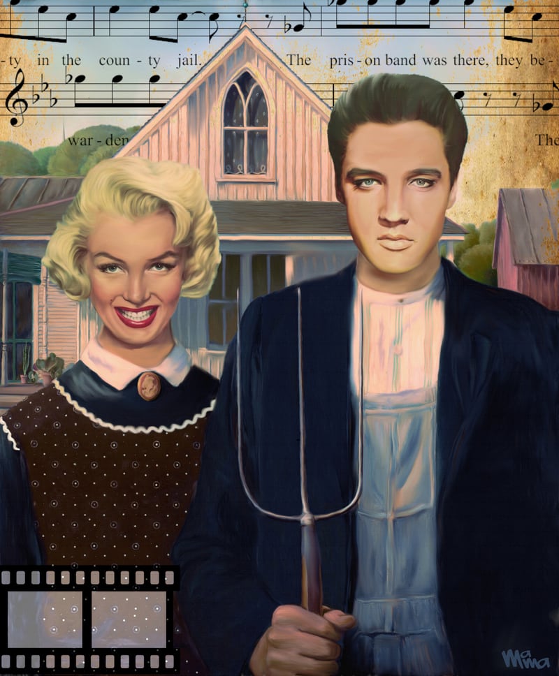 Tribute to Marilyn and Elvis by MariaMataArt