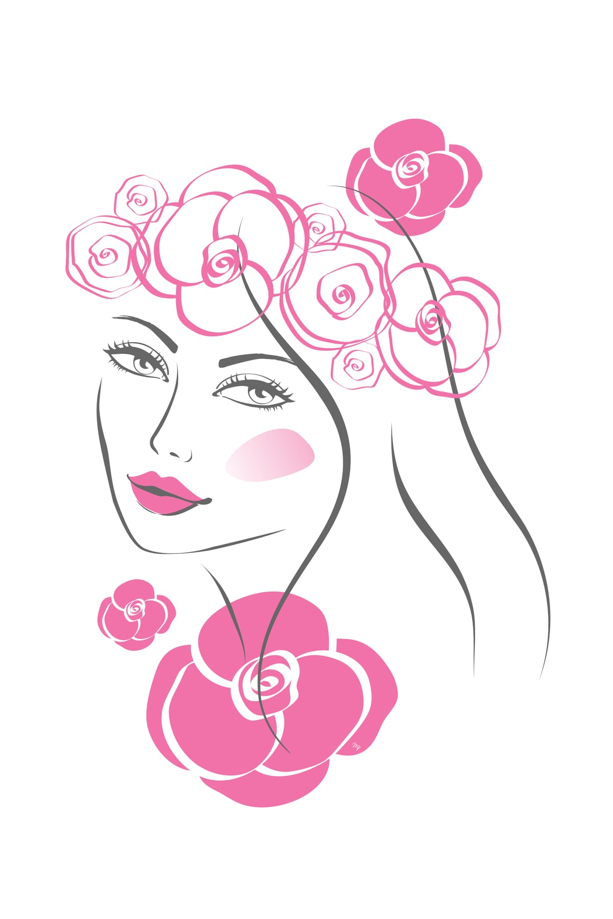 Pink Flowers by Martina