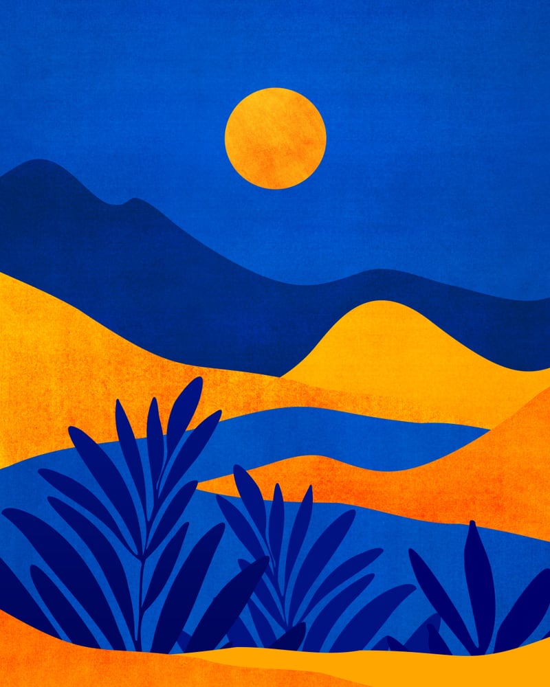 Moonrise Mountains by Modern Tropical