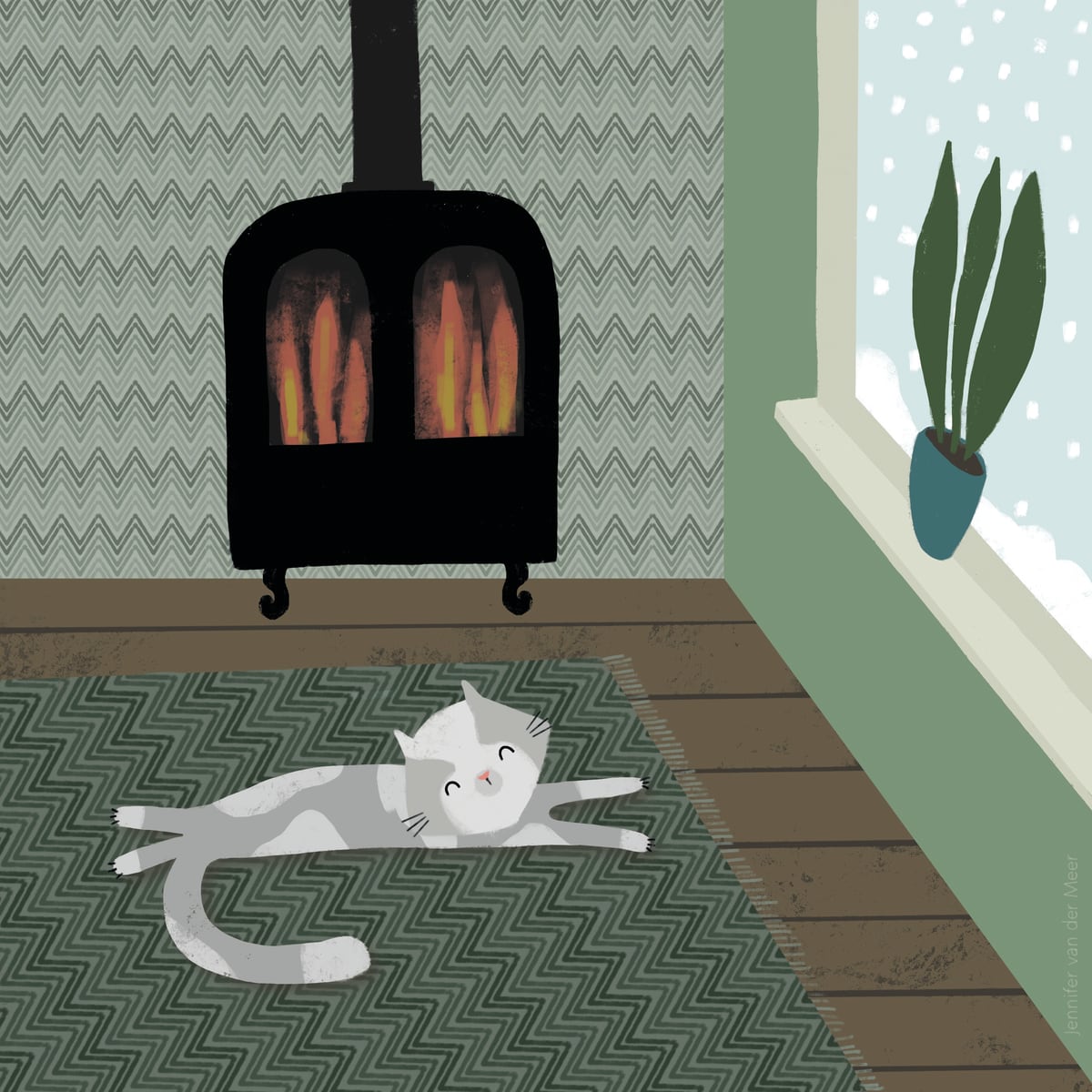 Cat 9: Warm and Cozy by Jennifer van der Meer