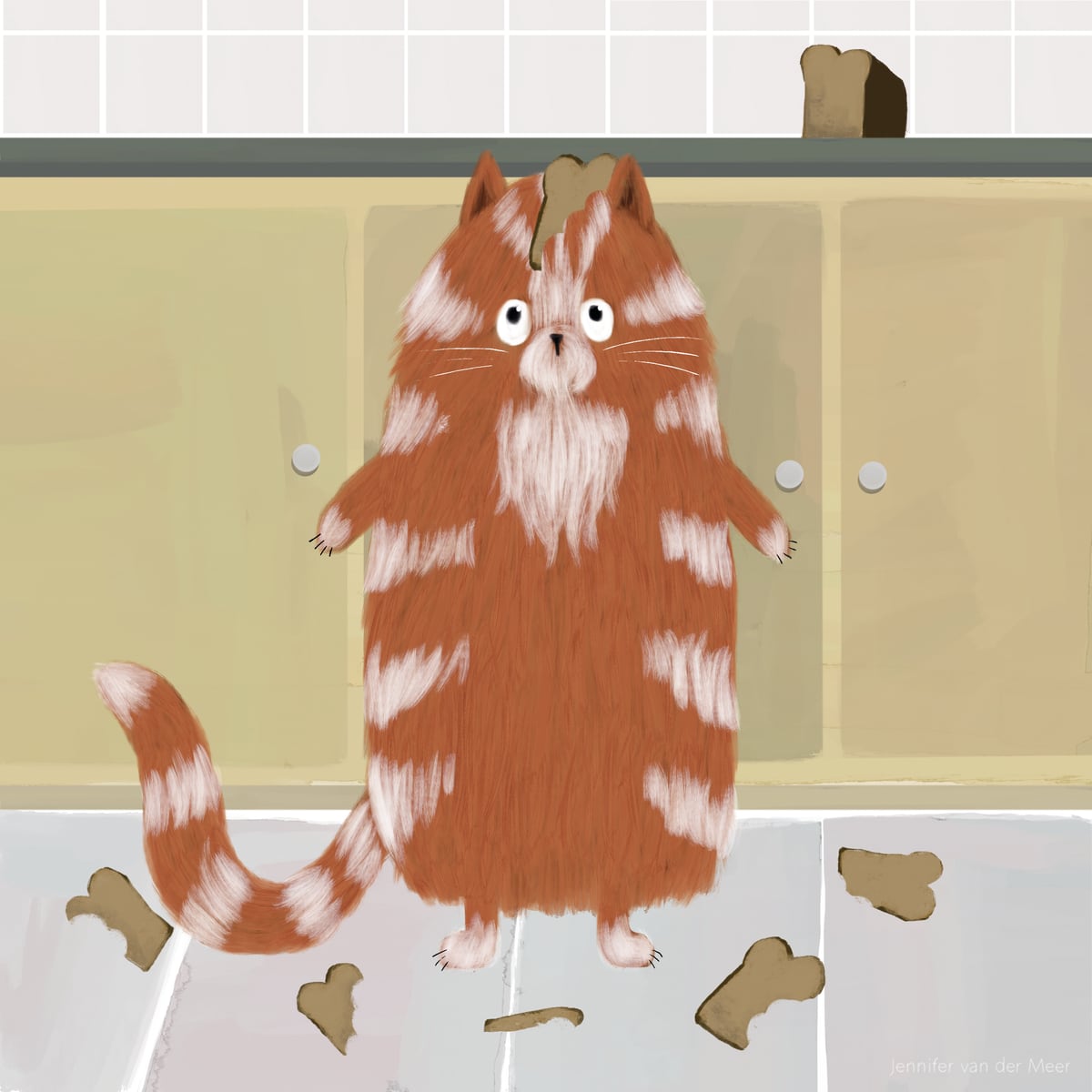 Cat 20: Me? No, I don't like bread! by Jennifer van der Meer