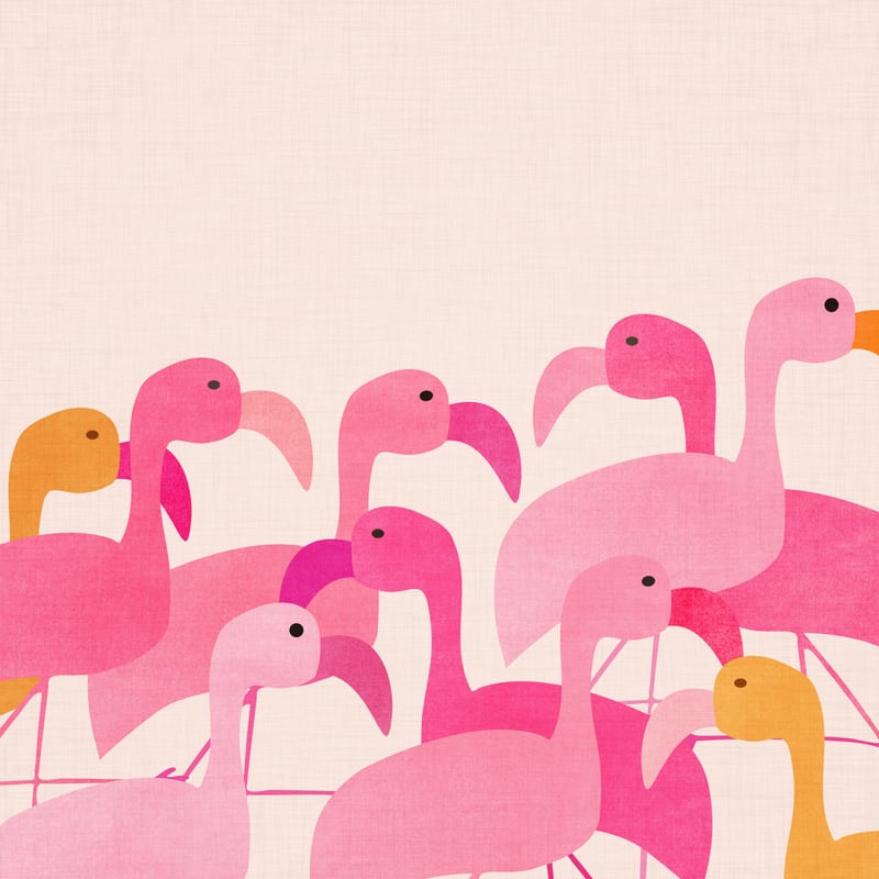 Florida Flamingos by Modern Tropical
