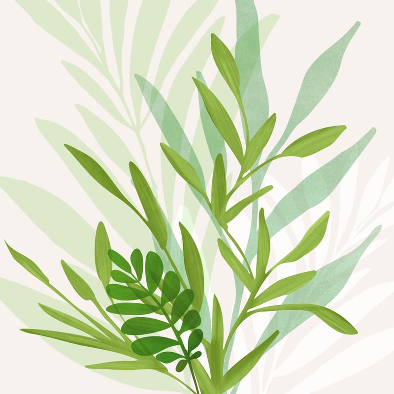 Wild Greenery Abstract Botanical by Modern Tropical
