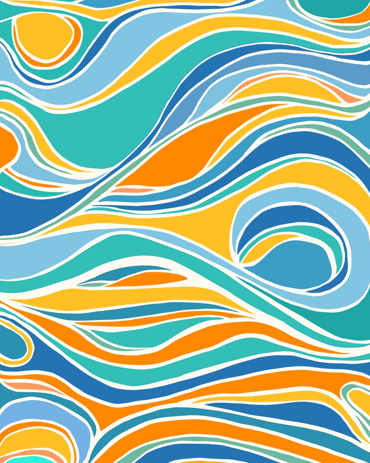Summer Beach Abstract by Modern Tropical