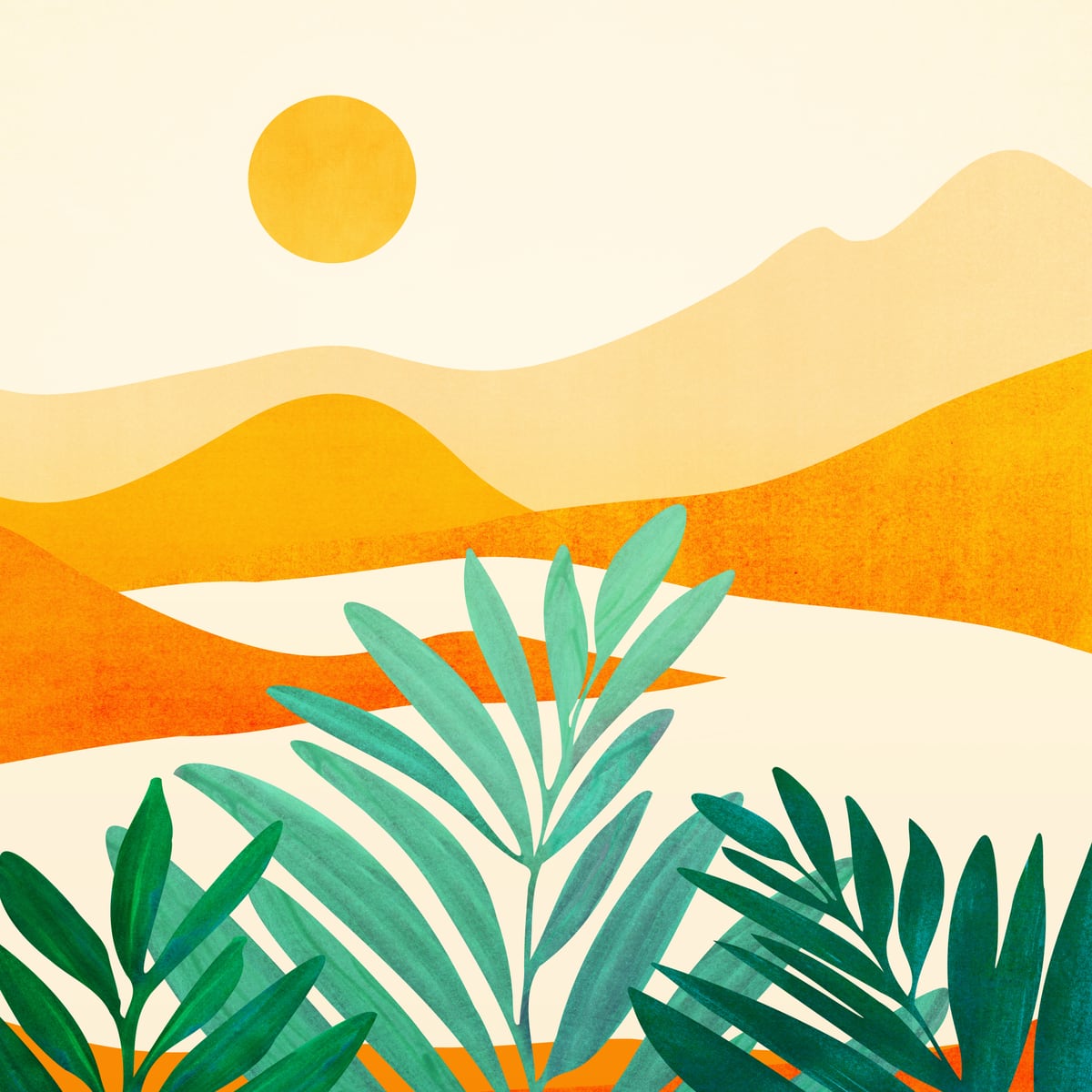 Golden Alpine Sunset by Modern Tropical