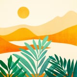 Golden Alpine Sunset by Modern Tropical thumbnail