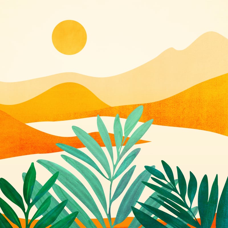 Golden Alpine Sunset by Modern Tropical