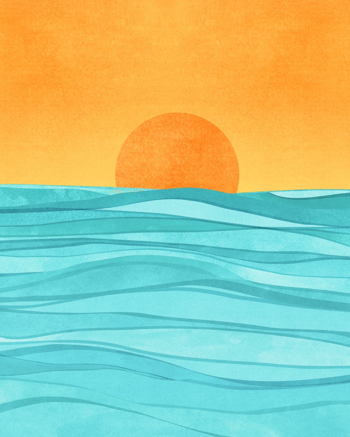 Coastal Sunset by Modern Tropical