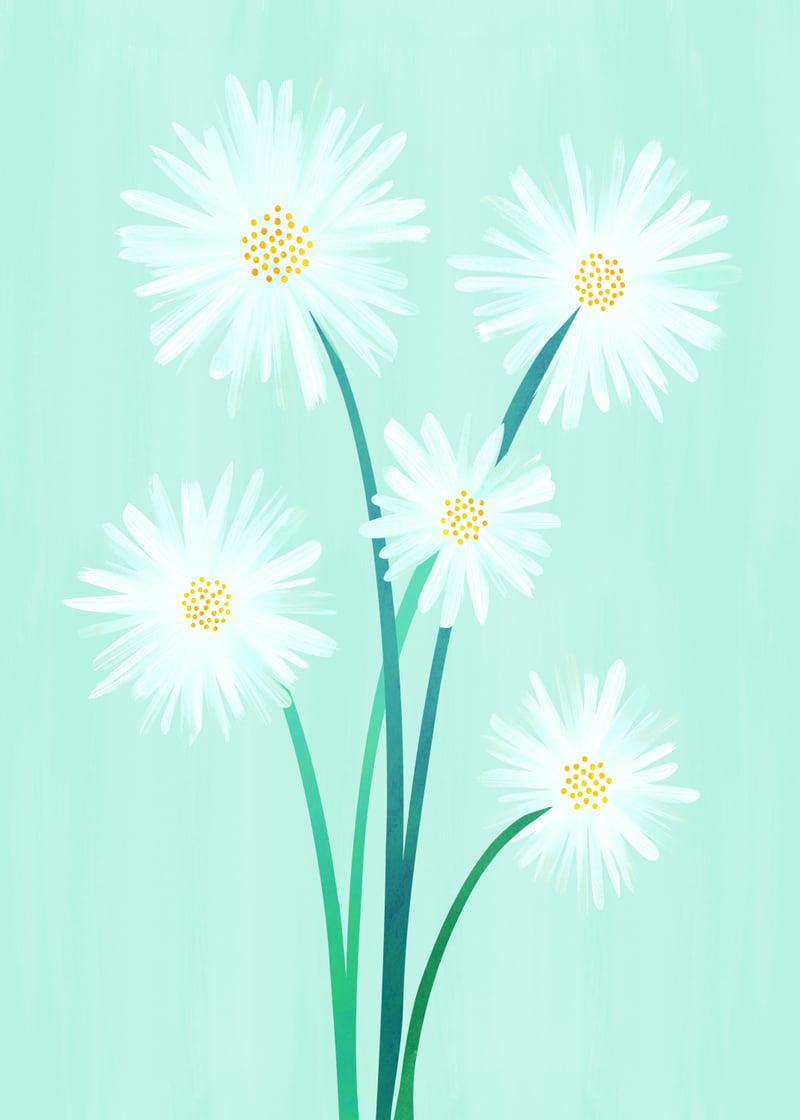 Mint Wildflower Bouquet by Modern Tropical