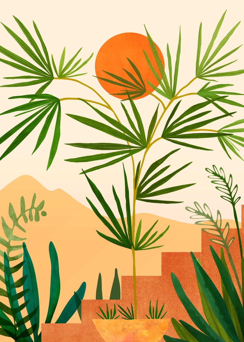 Harvest Moon Landscape by Modern Tropical