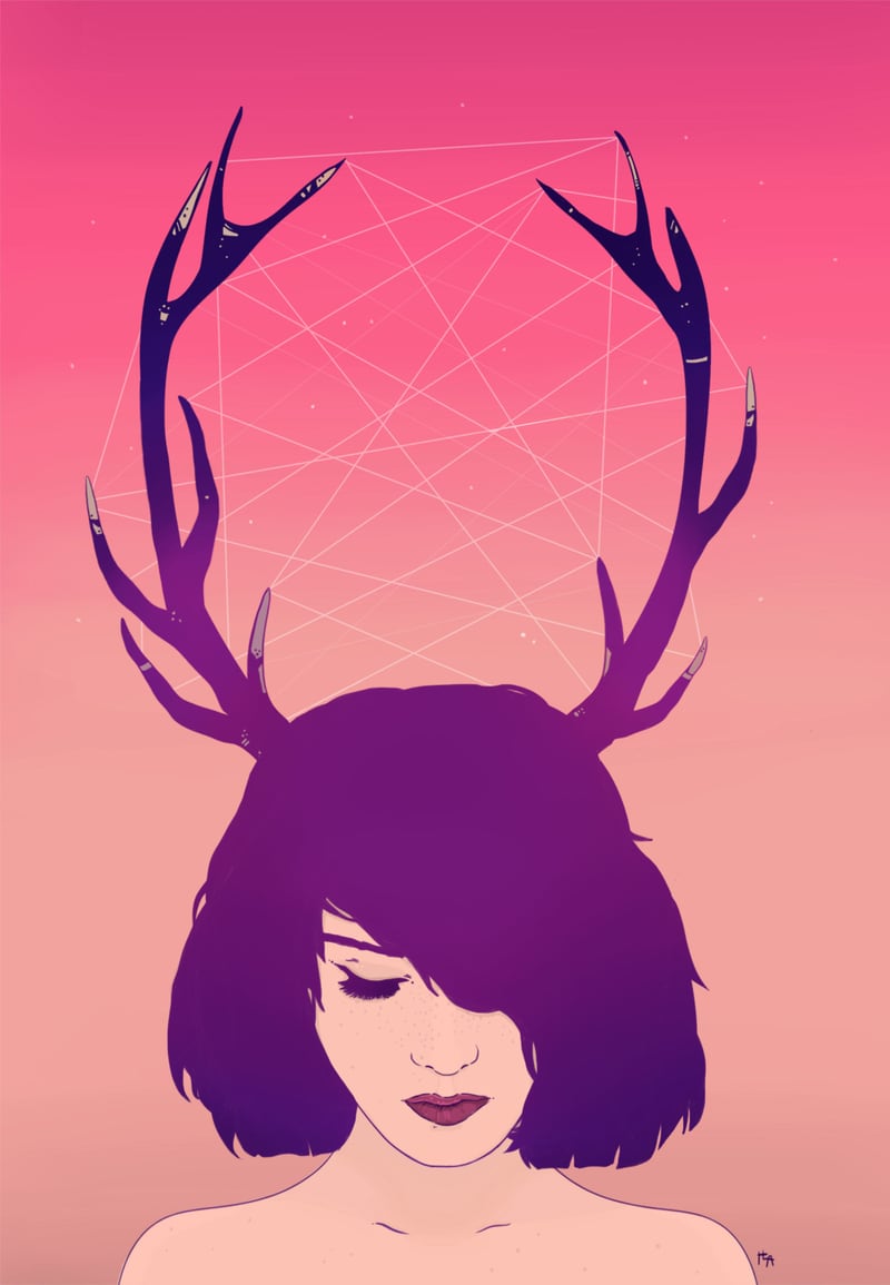 Jackalope Lady by Hypathie Aswang