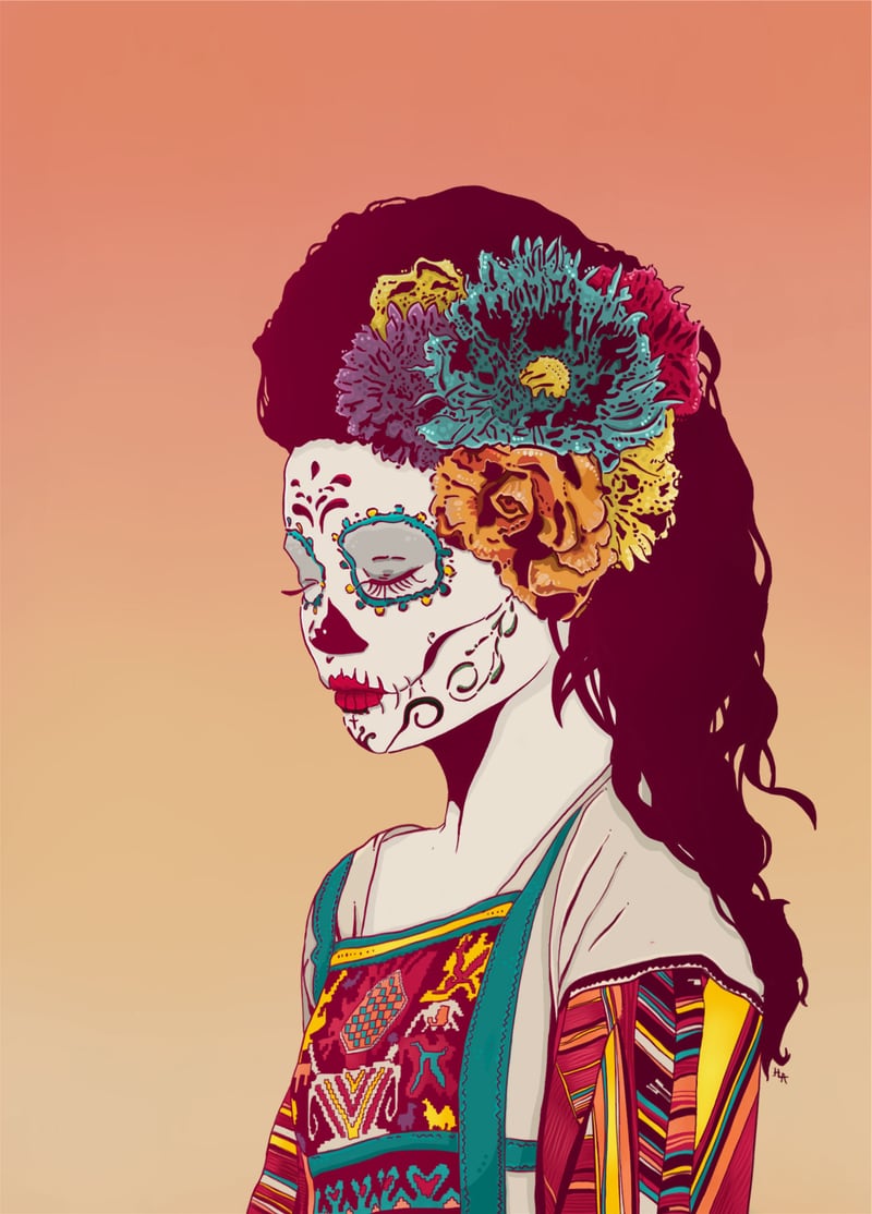 Mexican Skull Lady by Hypathie Aswang